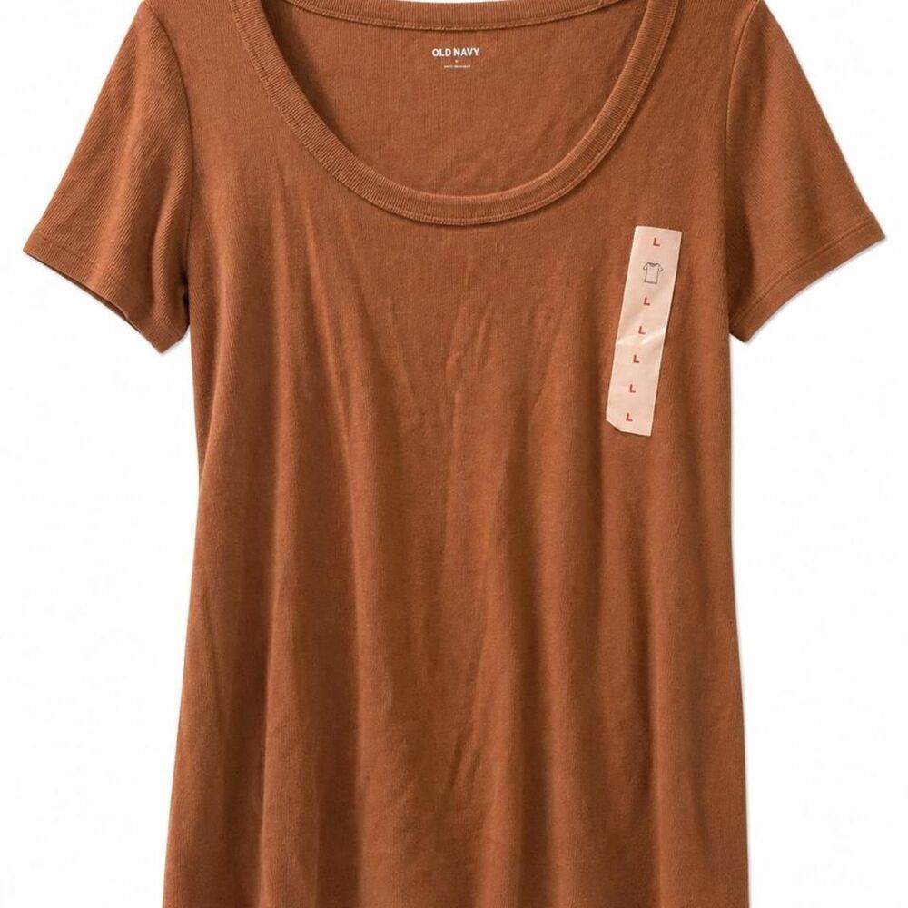 Old-navy Women's Orange and Brown T-shirt